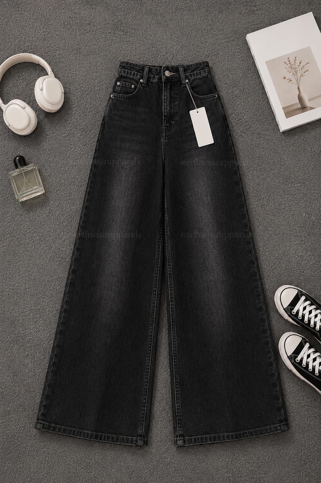 High Waisted Vintage Wide-Leg Jeans